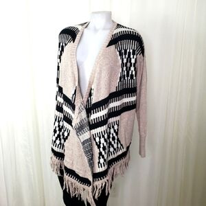 American Eagle Outfitters drape front sweater fringe size small